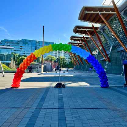 Multi Color Giant Outdoor Rainbow Balloon Arch