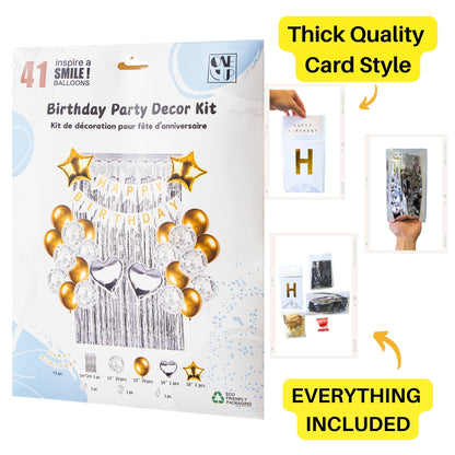 One Up Happy Birthday Decor Party kit all in one 41pcs