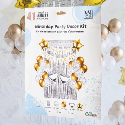 One Up Happy Birthday Decor Party kit all in one 41pcs
