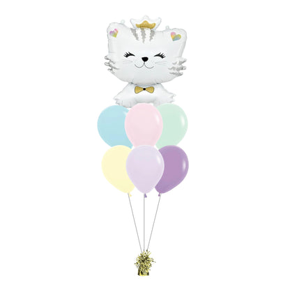28 Inch Lux Kitty Cat foil balloon Helium Filled Quality