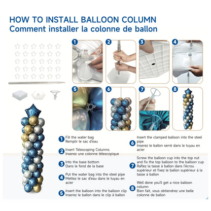 One Up Signature Balloon Doorway Arch Kit with Balloon Column