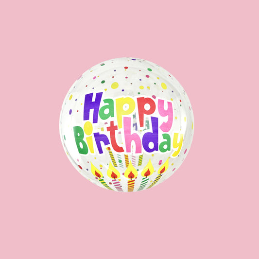18 inch helium filled birthday bubble balloon