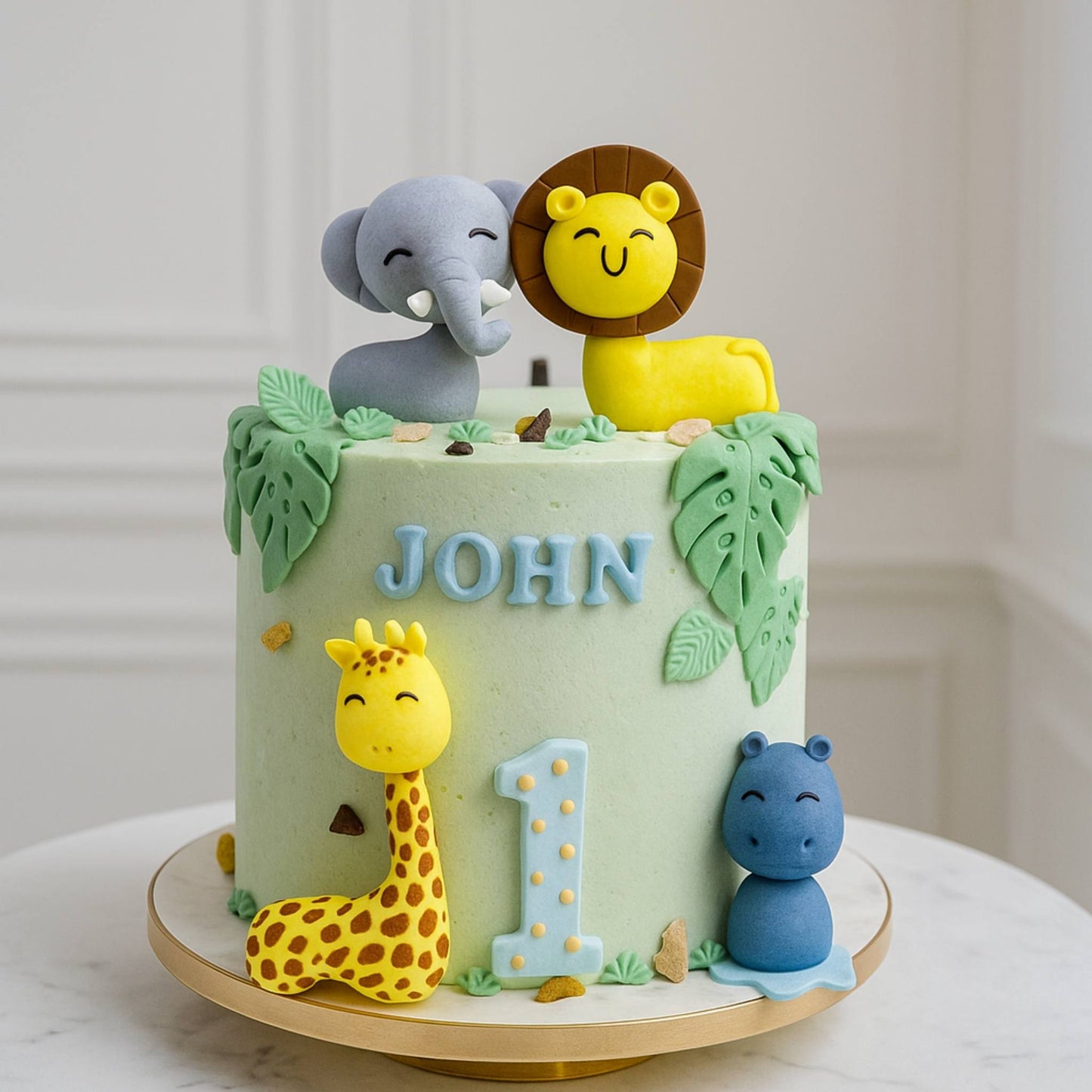 Kids Favorite Animal Birthday Party Jungle Cake