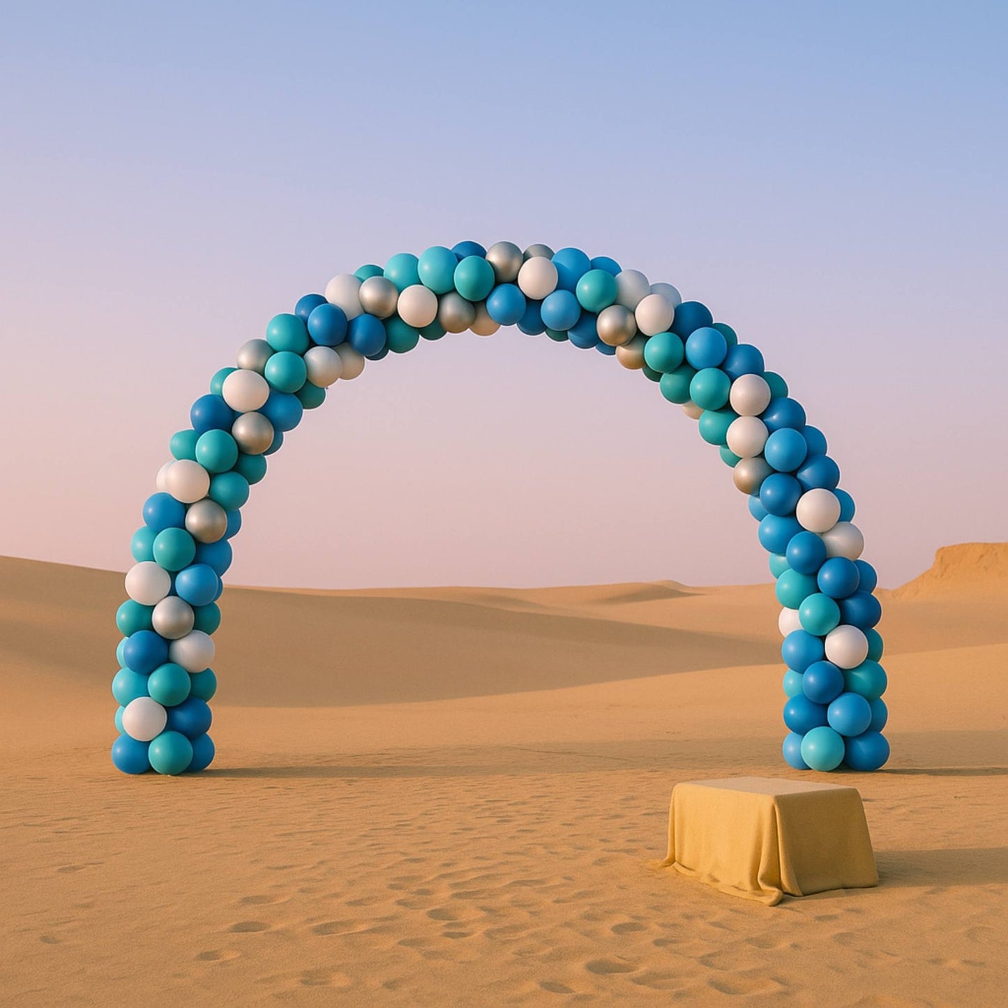 Teal and Blue Outdoor or Indoor Balloon Arch