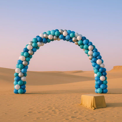 Teal and Blue Outdoor or Indoor Balloon Arch