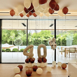 Ivory Elegant Birthday Celebration Balloon Package