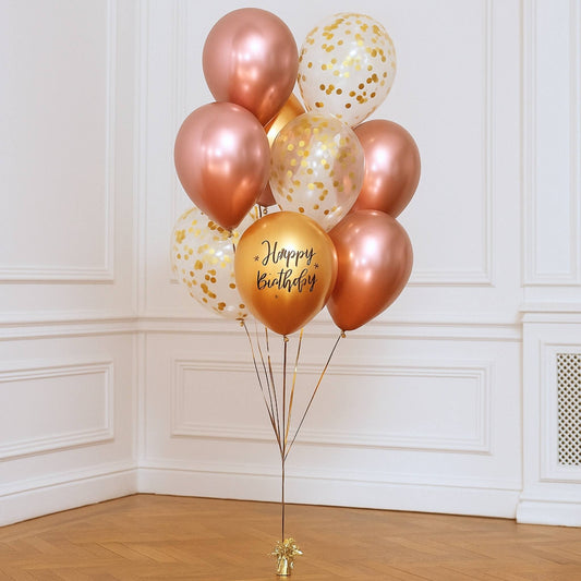 Crystal Clear Luxury Happy Birthday Balloon Bouquet