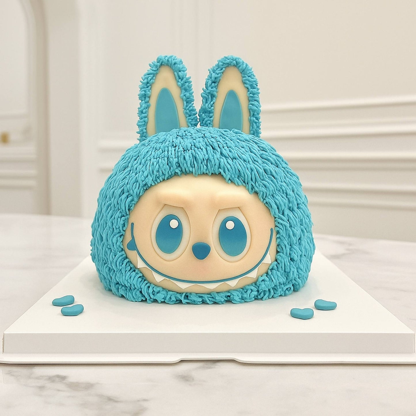 Blue Labubu Cake