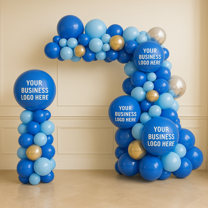 Custom Logo Business Corporate Favorite Duo - The Bright Future Backdrop Decor Set