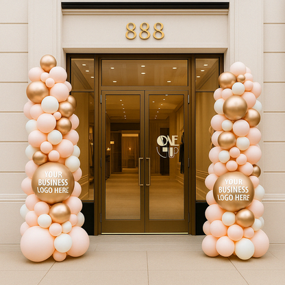Custom Business Logo Organic Balloon Garland - The Luxury Entryway Decor Set