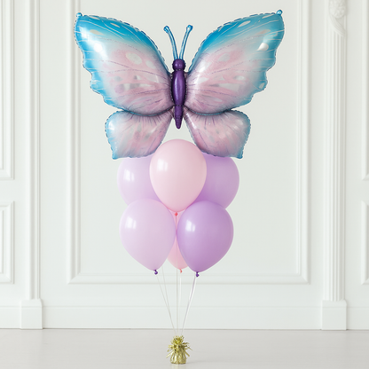 Cute Fairytale Helium Pastel Butterfly Balloon Bouquet