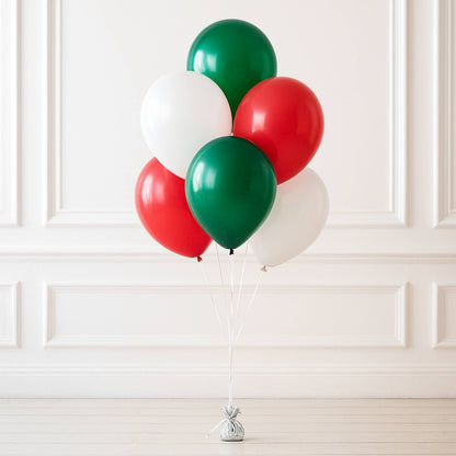 Cute little helium Christmas balloon bouquet of 7