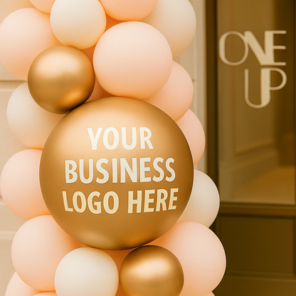 Custom Business Logo Organic Balloon Garland - The Luxury Entryway Decor Set