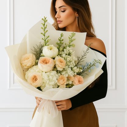 Soft Blooming Hydrangea Flower Bouquet