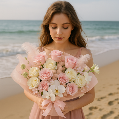 Designer's Choice Princess Pink Fresh Luxe Flower Bouquet