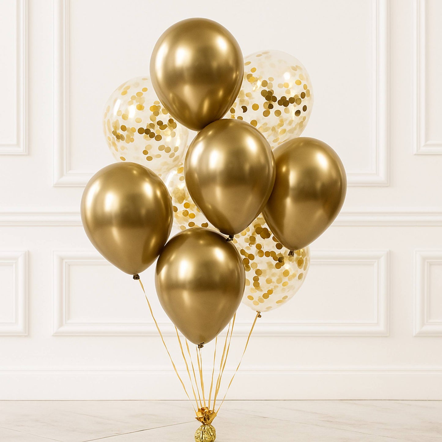 Golden Confetti Fun Bouquet of 10