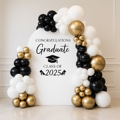 Classic Graduation Party Custom Backdrop Balloon Garland Decoration