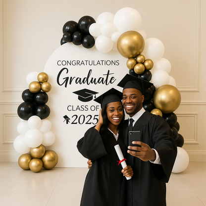 Classic Graduation Party Custom Backdrop Balloon Garland Decoration