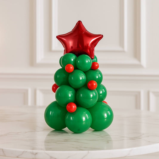 Christmas Tree Green Balloon Table Centerpiece