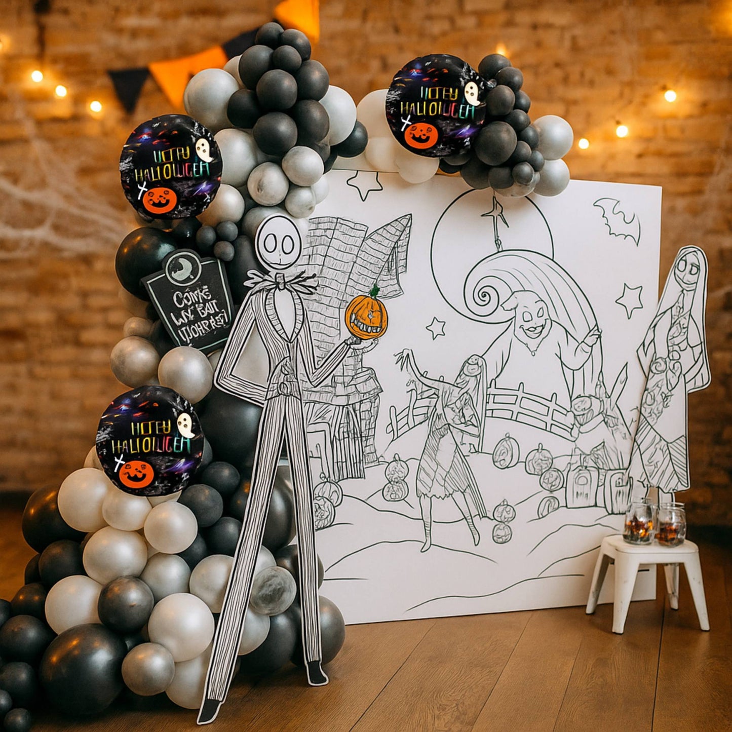 Halloween Paint Me Balloon Backdrop