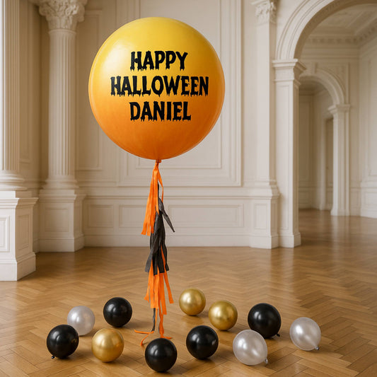 Personalized Halloween Orb Balloon Bundle