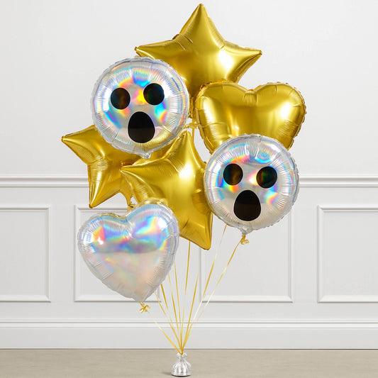 Ghost Face Classic Halloween Foil Balloon Bouquet of 7