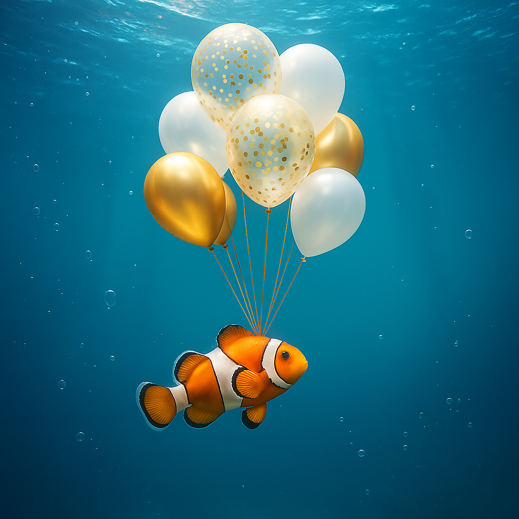 Gold Party Fun Helium Balloon bouquet of 12