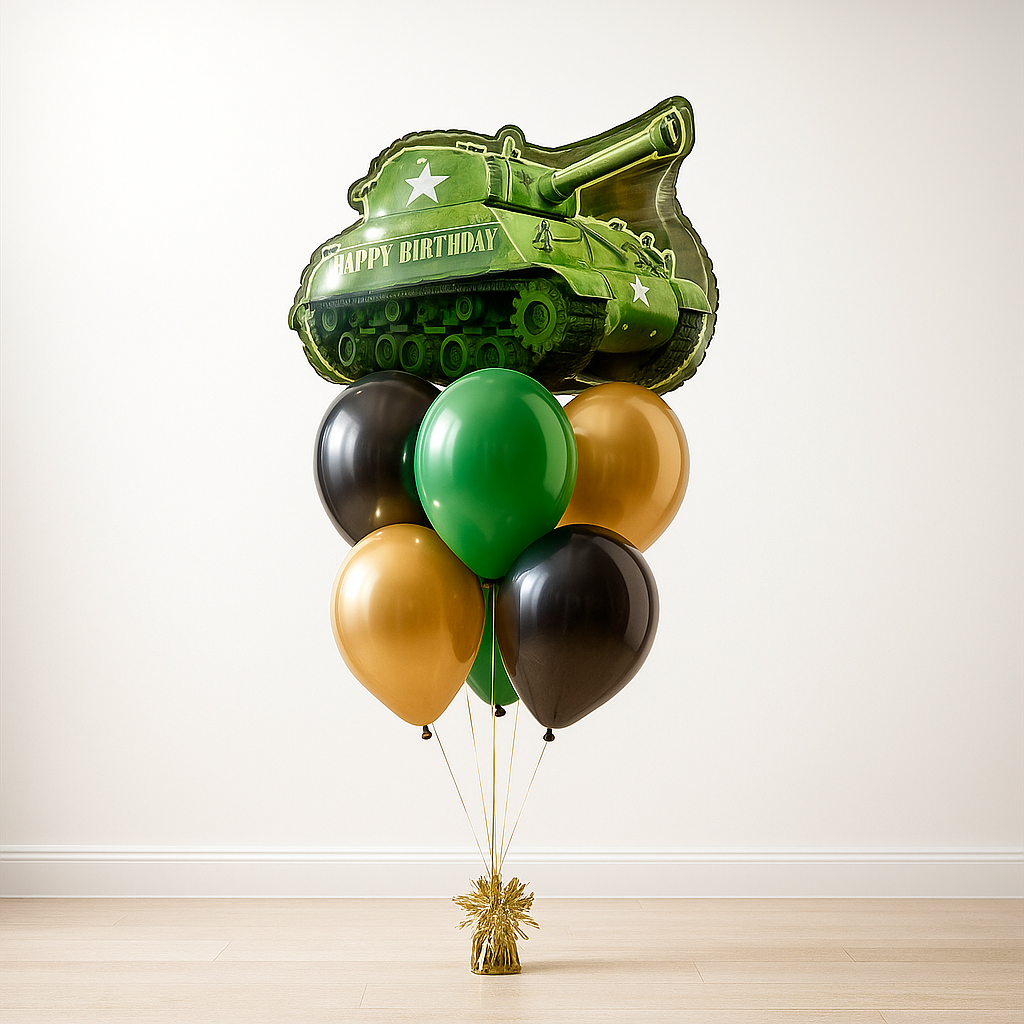Army Green Tank Foil Balloon