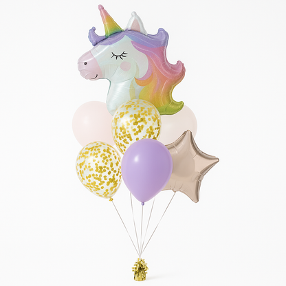 Mini Unicorn Foil Helium Balloon Bouquet