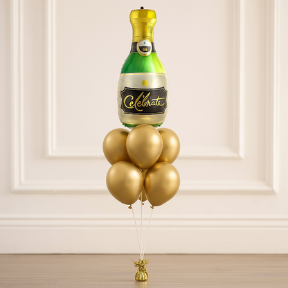 Celebrate Bottle foil balloon Helium Filled Quality