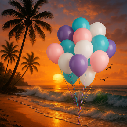 Mermaid Helium Balloon Bouquet of 12