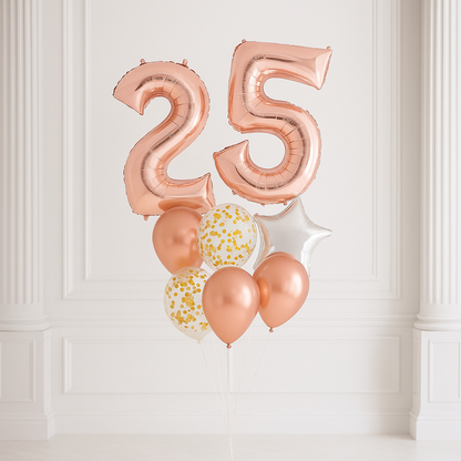 Pick An Age - Rose Gold Confetti