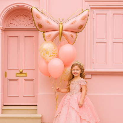 Cherry Pink Butterfly Foil Balloon