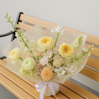 Designer's Choice Yellow Spring Energy Fresh Luxe Flower Bouquet