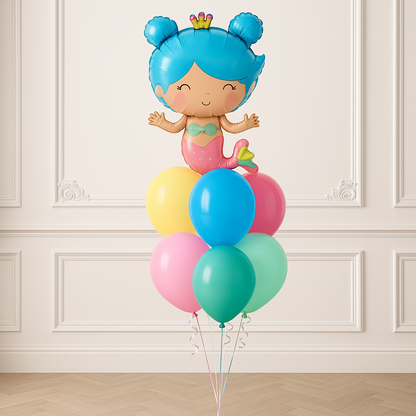 Ocean Queen Mermaid Foil Balloon Helium Filled