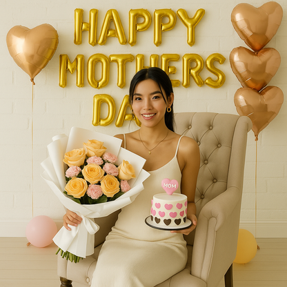 Mother's Day Flower Balloon Cake Bundle Save