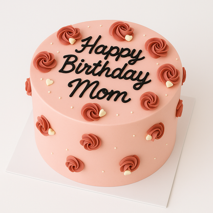 Mother's day Simple Message Writing Cake