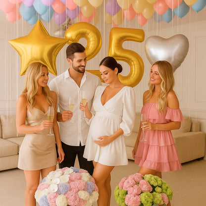 Pastel Luxury Birthday Princess Balloon and Flower Package Set Up