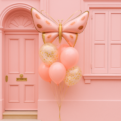 Cherry Pink Butterfly Foil Balloon