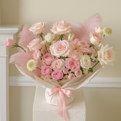 Designer's Choice Princess Pink Fresh Luxe Flower Bouquet