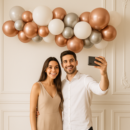 One Up Signature 2 metre rose gold balloon garland DIY kit