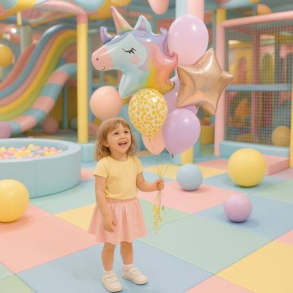 Mini Unicorn Foil Helium Balloon Bouquet