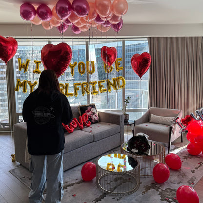 Will you be my girlfriend love balloon package