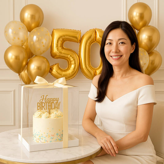 Chrome Gold Shining Helium Balloon Bouquet of 10