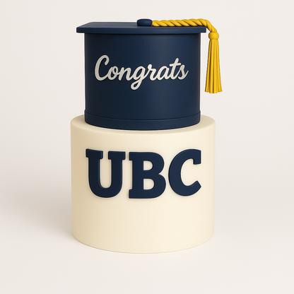 Classic Congrats Graduation Two Layer Cake