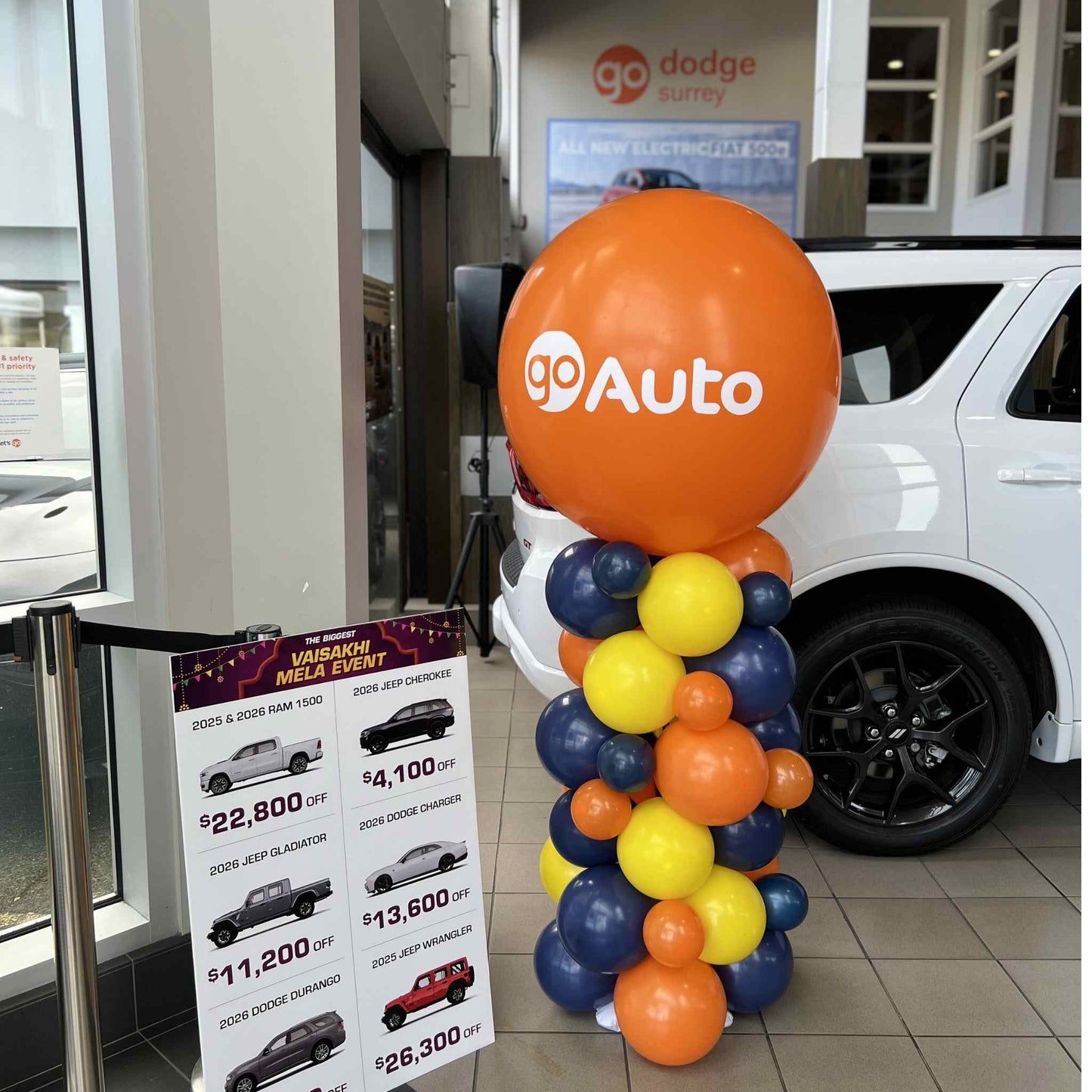 Custom Organic Style Logo Balloon Column – 9ft or 6ft for Events & Branding