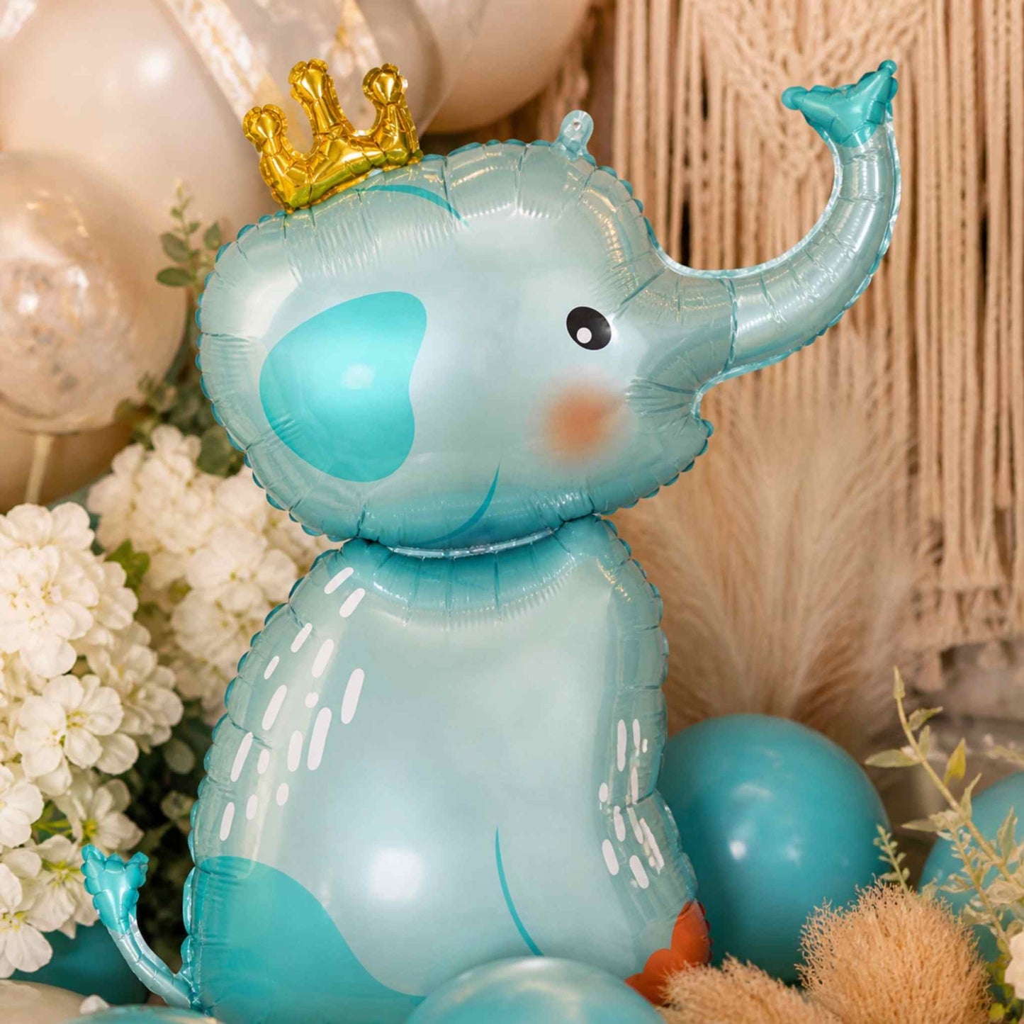 Blue Elephant Foil Balloon