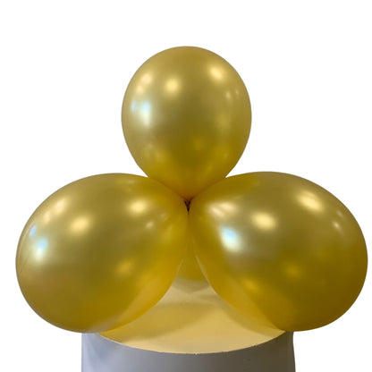 Metallic Gold 11 inch Latex Balloons (100PCS)