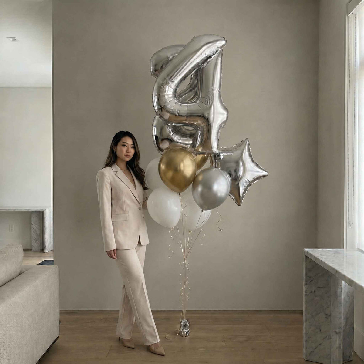 Luxe Number Balloon Bouquet