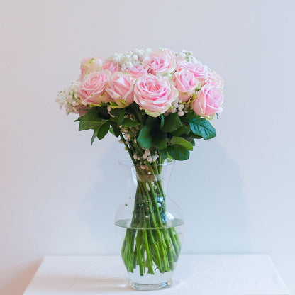 Baby Breath Starry Touch Roses – Red, White & Pink